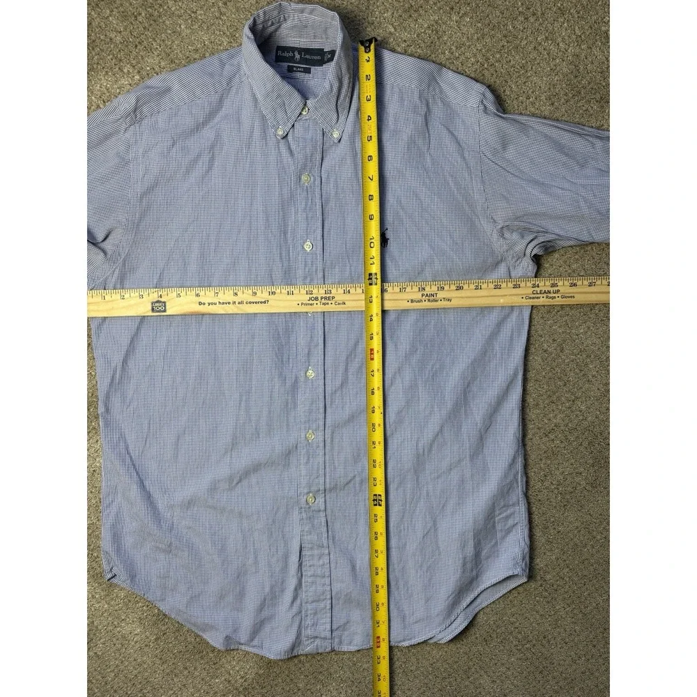 Polo‎ Ralph Lauren Mens Blake Medium Long Sleeve Button Up Shirt Gingham Plaid